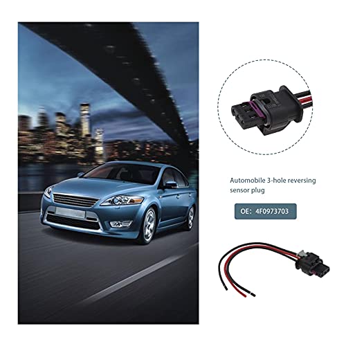 Micro Traders 2X 3 Pin Parking Sensor Plug Replacement Pigtail Plug Wiring Harness Adapter 4F0973703 4H0973703 Compatible with VW Passat Jetta Golf Beetle Audi A3 A4 A6 Skoda Seat 13.5cm - Image 2