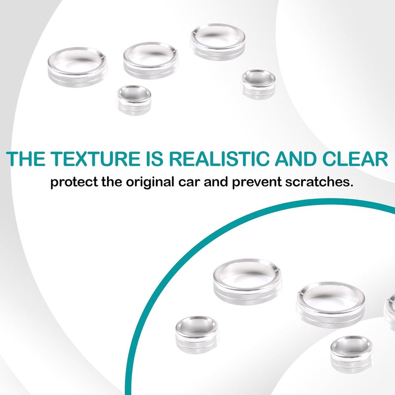 Hudiriy Car Central Control Air Conditioning Knob Ring Compatible with Mazda MX-5 RF Miata 2009-2015 Interior Protection Accessories ， Aluminum Alloy AC Climate Control Button Decoration (Silver) - Image 5