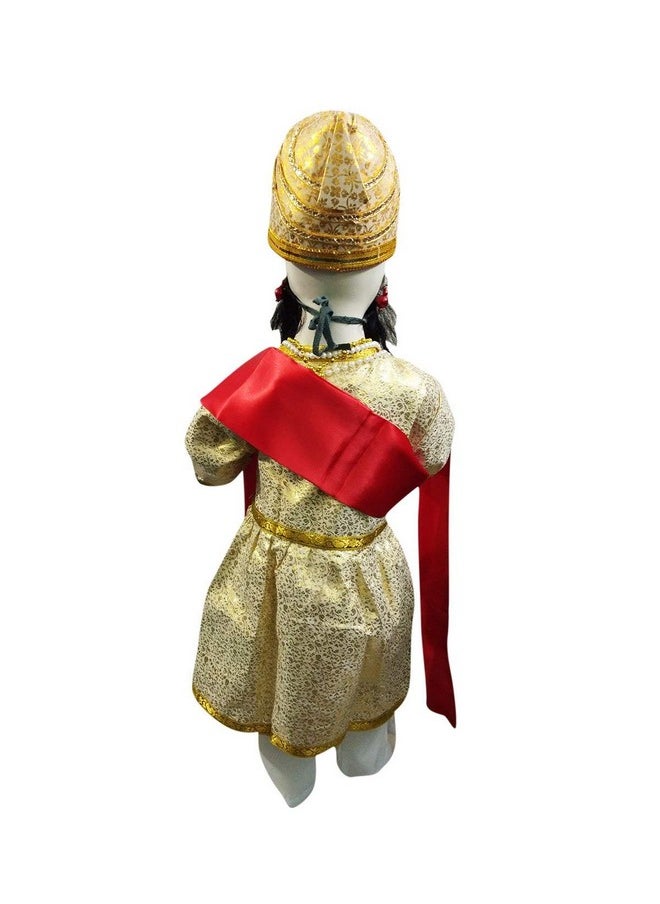 بوك ماي كوستيوم - زي تنكري للأطفال من BookMyCostume، زي الملك المحارب الهندي شاتراباتي شيفاجي مهراج، مناسب للأولاد والرجال من عمر 10 إلى 12 عامًا - Image 1