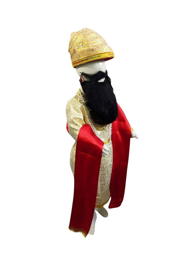 بوك ماي كوستيوم - زي تنكري للأطفال من BookMyCostume، زي الملك المحارب الهندي شاتراباتي شيفاجي مهراج، مناسب للأولاد والرجال من عمر 10 إلى 12 عامًا - Image 1
