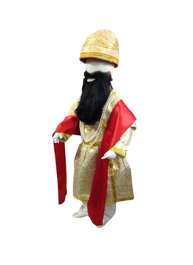 بوك ماي كوستيوم - زي تنكري للأطفال من BookMyCostume، زي الملك المحارب الهندي شاتراباتي شيفاجي مهراج، مناسب للأولاد والرجال من عمر 10 إلى 12 عامًا - Image 1