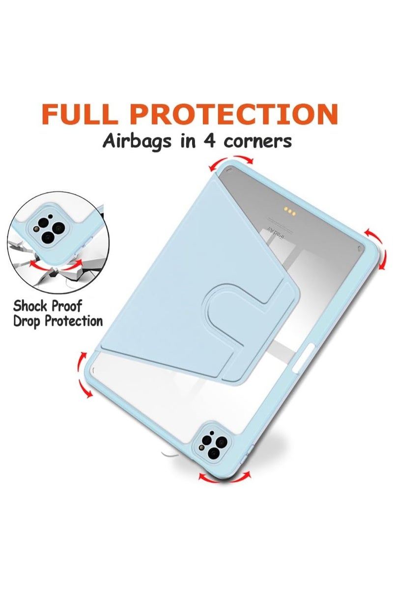 LEDIN Rotating Case for iPad Pro 12.9-Inch (2020), with Pencil Holder,360 Degree Rotation Protective Stand Slim Cover Clear Back, Auto Wake/Sleep (iPad Pro 12.9) - Image 5