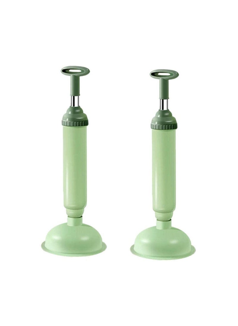 2Pcs Toilet Plunger, Drain Plunger, Sink Plunger with Handle, Clog Remover Hand Ergonomic, Space-Saving, Plunger Unclogging Tool for Bathroom, Shower, Kitchen - Image 1