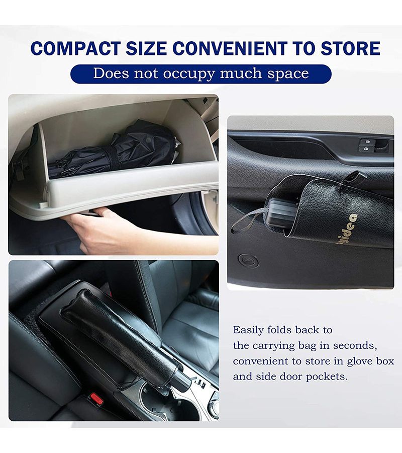Black Foldable Car Windshield Sun Shade UPF 50 Strong UV Protection Heat Insulation Sunscreen Protects Dashboard Interior From Aging High Efficiency Physical Cooling Car Sun Visor Suitable For Sedans SUVs And Self Driving Travel - Image 2