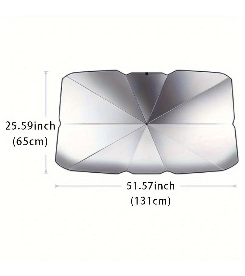 Black Foldable Car Windshield Sun Shade UPF 50 Strong UV Protection Heat Insulation Sunscreen Protects Dashboard Interior From Aging High Efficiency Physical Cooling Car Sun Visor Suitable For Sedans SUVs And Self Driving Travel - Image 5