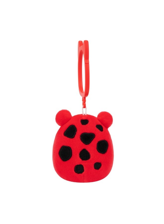Squishmallows Clip-On Obu the Red Tropical Frog W/Mushroom Embroidery - Image 2