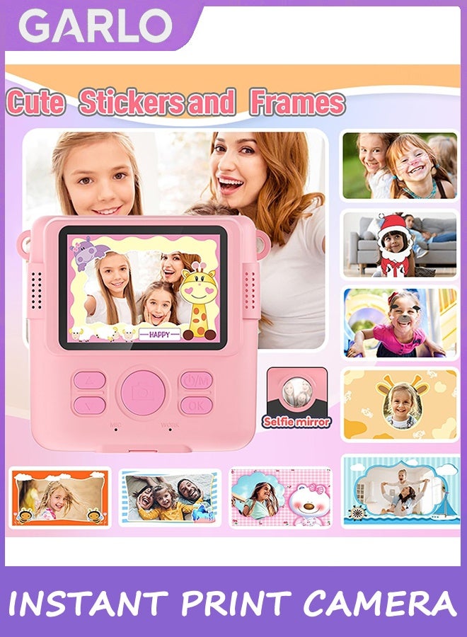 جارلو كاميرا طباعة فورية للأطفال، هدايا عيد الميلاد للبنات والأولاد من سن 3 إلى 12 عامًا، كاميرات فيديو رقمية عالية الدقة للأطفال الصغار، لعبة محمولة للفتيات بعمر 4 5 6 7 8 9 10 سنوات مع بطاقة SD سعة 32 جيجابايت - أرجواني - Image 5