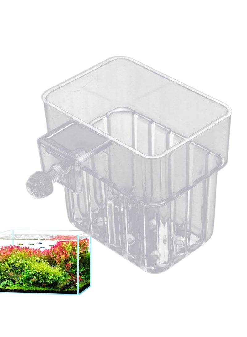 SYOSI Fish Tank Plant Holder, Aquarium Planter Cup with Hook, Aquarium Plant Basket, Aquatic Plant Cup, Aquarium Decorations Plants Pot, Aquatic Planter Cups, Upgraded Aquarium Plant Holder  (2 PACK) - Image 1