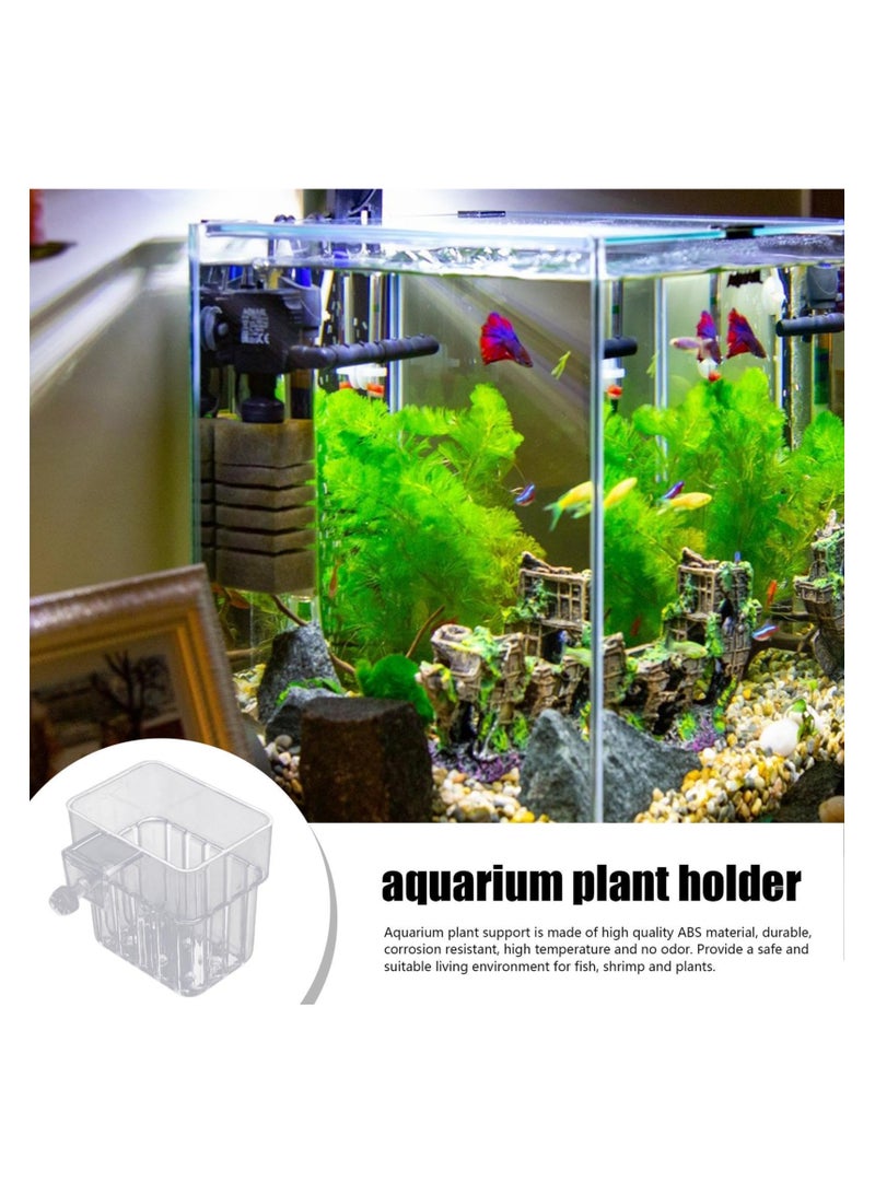 SYOSI Fish Tank Plant Holder, Aquarium Planter Cup with Hook, Aquarium Plant Basket, Aquatic Plant Cup, Aquarium Decorations Plants Pot, Aquatic Planter Cups, Upgraded Aquarium Plant Holder  (2 PACK) - Image 2