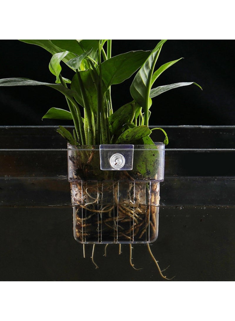 SYOSI Fish Tank Plant Holder, Aquarium Planter Cup with Hook, Aquarium Plant Basket, Aquatic Plant Cup, Aquarium Decorations Plants Pot, Aquatic Planter Cups, Upgraded Aquarium Plant Holder  (2 PACK) - Image 5