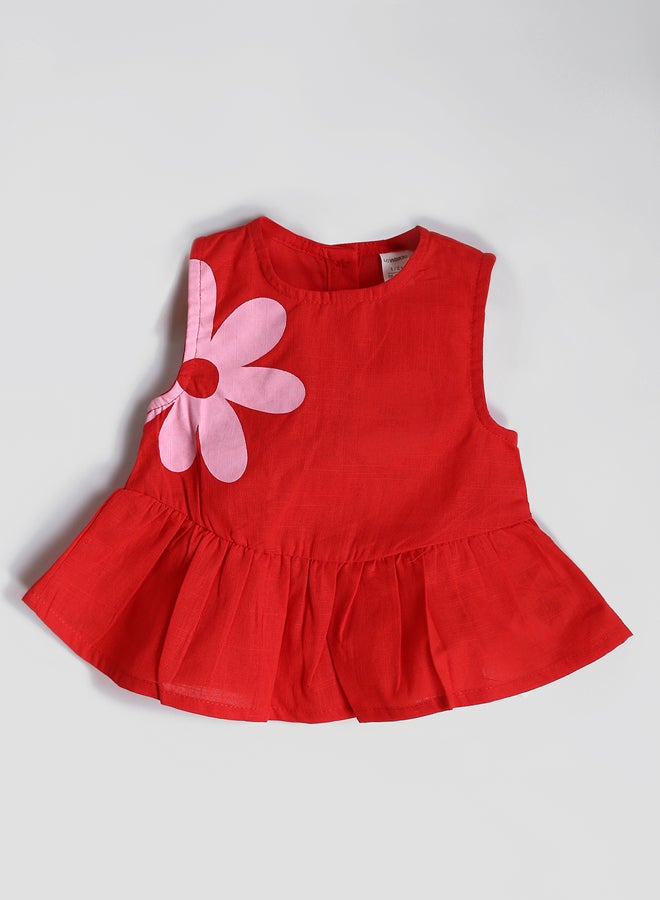 ال سي وايكيكي رقبة مستديرة أساسي بنات بلوزة وبنطلون صيفي 2 حزمة - Image 2