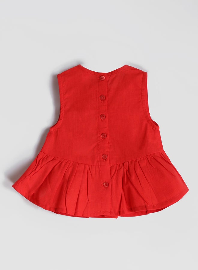 ال سي وايكيكي رقبة مستديرة أساسي بنات بلوزة وبنطلون صيفي 2 حزمة - Image 4