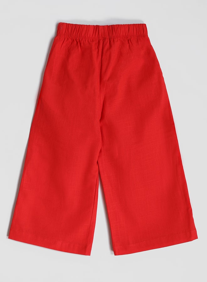 ال سي وايكيكي رقبة مستديرة أساسي بنات بلوزة وبنطلون صيفي 2 حزمة - Image 5