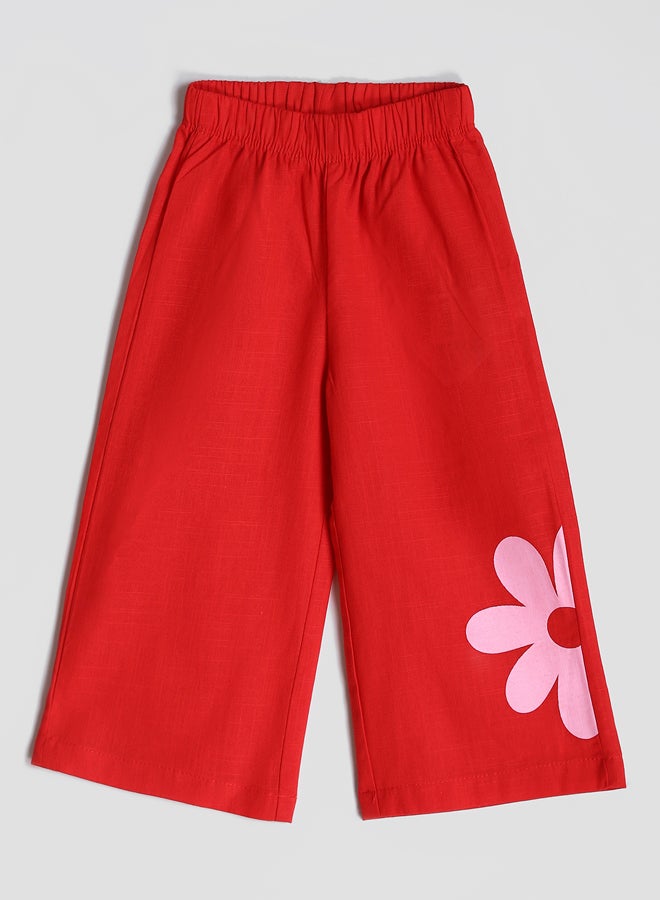 ال سي وايكيكي رقبة مستديرة أساسي بنات بلوزة وبنطلون صيفي 2 حزمة - Image 3