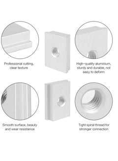 Excefore M8 T Slot Nut, 10 Pieces Aluminium Sliding T-nut Threaded T Track Sliding Nut T Sliding Nut Block for Woodworking Tool Slot Fastener  - Image 4