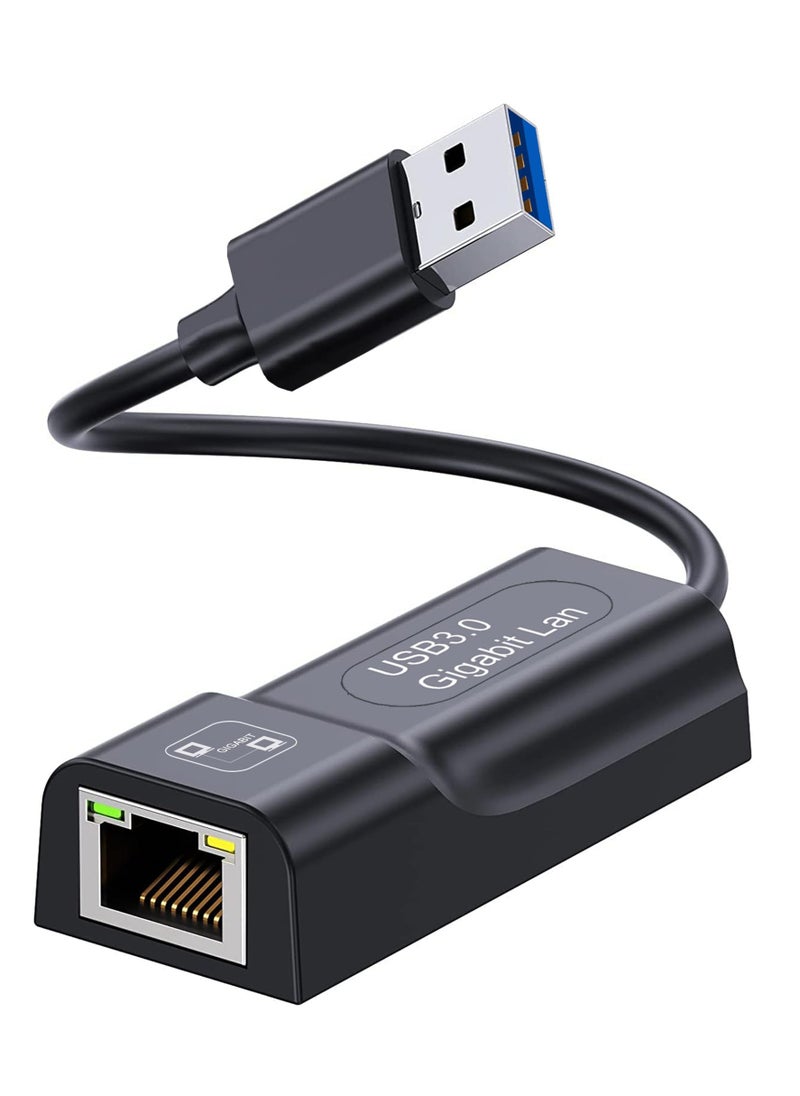 Generic - High-Speed USB 3.0 Ethernet Adapter for Nintendo Switch, Switch OLED, Wii U, Mac and Windows, 1000Mbps LAN Network Accessory - Image 1