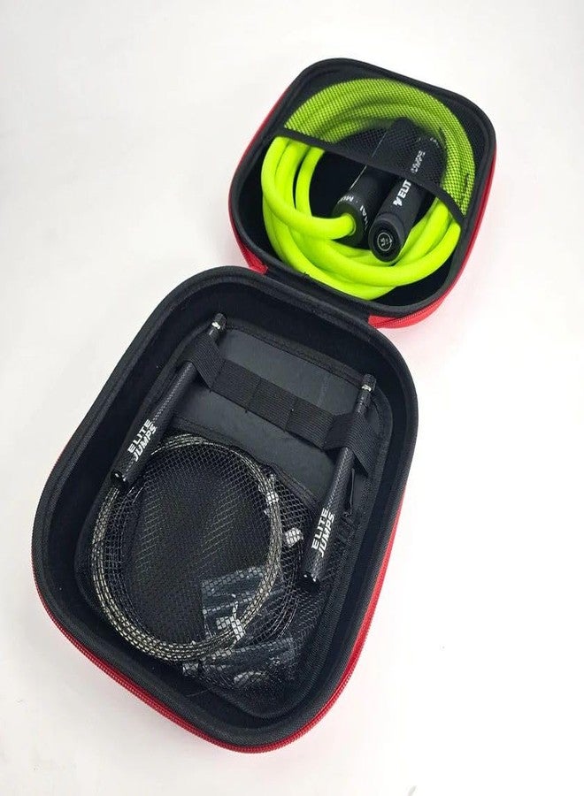 Elite Jumps - Jump Rope Carry Case - Fits All Elite Jumps Ropes & Other Small Items - Metal Clip - Moisture & Scratch-Resistant - Durable & Versatile - 7.87” x 6.3” x 2.75” - Red - Image 3