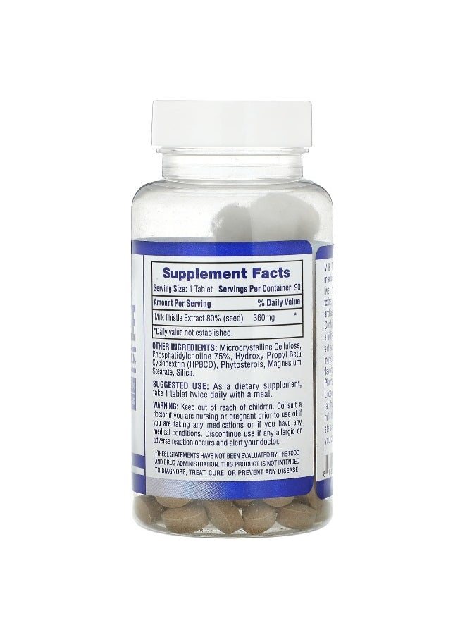 hi tech pharmaceuticals Hi Tech Pharmaceuticals, Milk Thistle, 360 mg, 90 Tablets  - Image 2