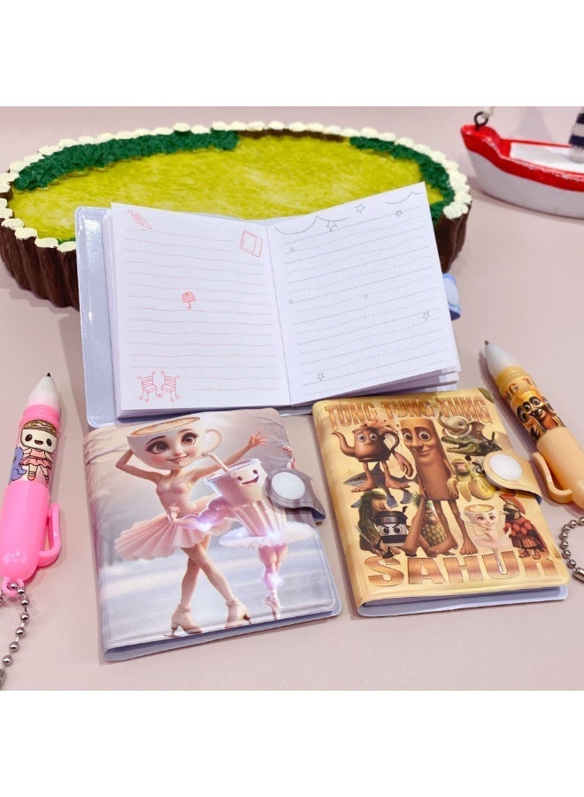 portable mini note book and pen for kids - Image 4