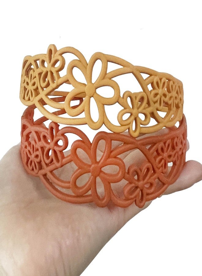Yazon 6pcs Floral Plastic Headbands with Teeth for Girls Women, 30mm Wide, 6 Colors - Image 3