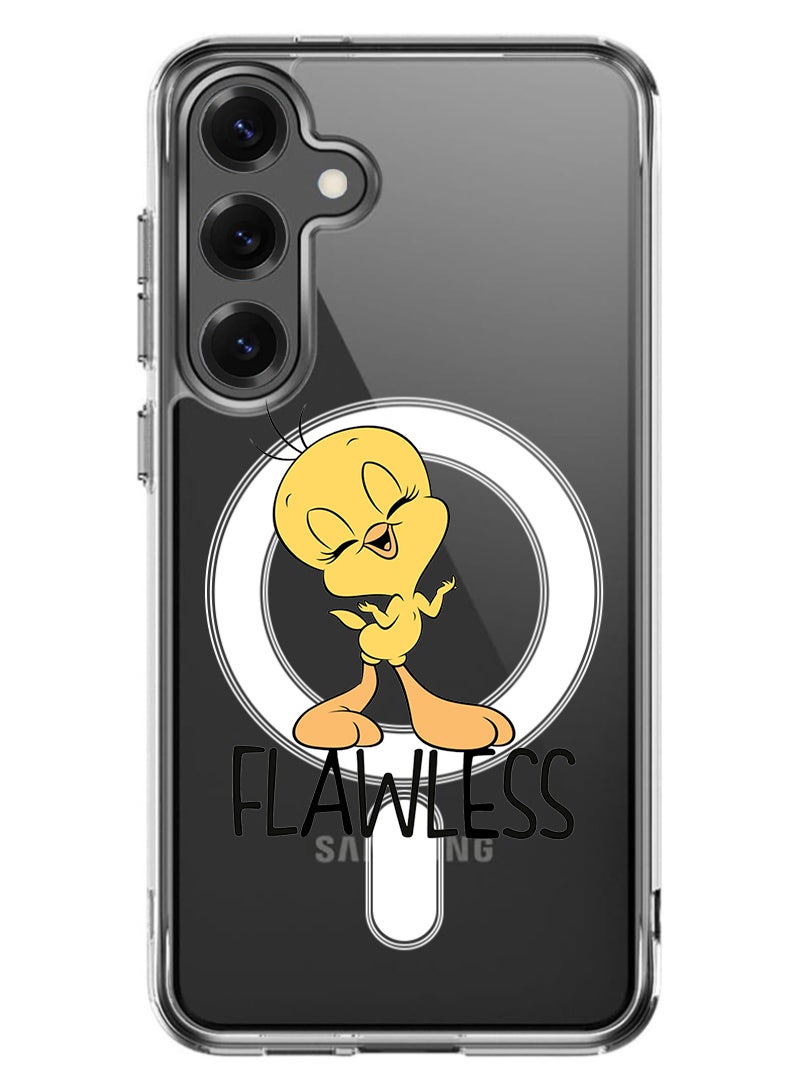 Theodor Magnetic Case for Samsung Galaxy S25 6.2-inch Compatible with MagSafe Wireless Charging, Shockproof Phone Bumper Cover Flawless - Image 1