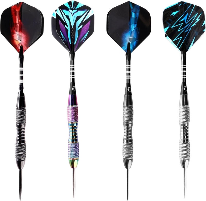 Wsdart ADKX Steel Tip Darts 12 Pack Set with Nonslip Iron Barrel Aluminum Dart Shafts and Flights + Darts Sharpener + an Gift Box - Image 3