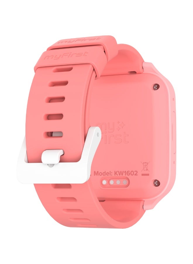 myFirst Fone M1 Kids Smartwatch | Requires NanoSIM Card, 4G Global Connectivity with local ISP, AMOLED Display, GPS Tracking, 2-Way Video and Voice Calls, for Kids 4-12 Years Old - Sakura Pink - Image 5