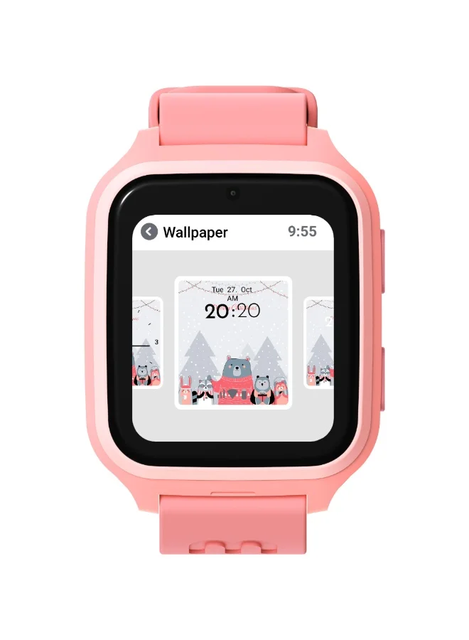 Myfirst Fone M1 Kids Smartwatch | Requires NanoSIM Card, 4G Global Connectivity with local ISP, AMOLED Display, GPS Tracking, 2-Way Video and Voice Calls, for Kids 4-12 Years Old - Sakura Pink