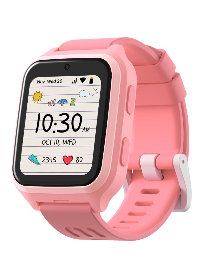 myFirst Fone M1 Kids Smartwatch | Requires NanoSIM Card, 4G Global Connectivity with local ISP, AMOLED Display, GPS Tracking, 2-Way Video and Voice Calls, for Kids 4-12 Years Old - Sakura Pink - Image 1