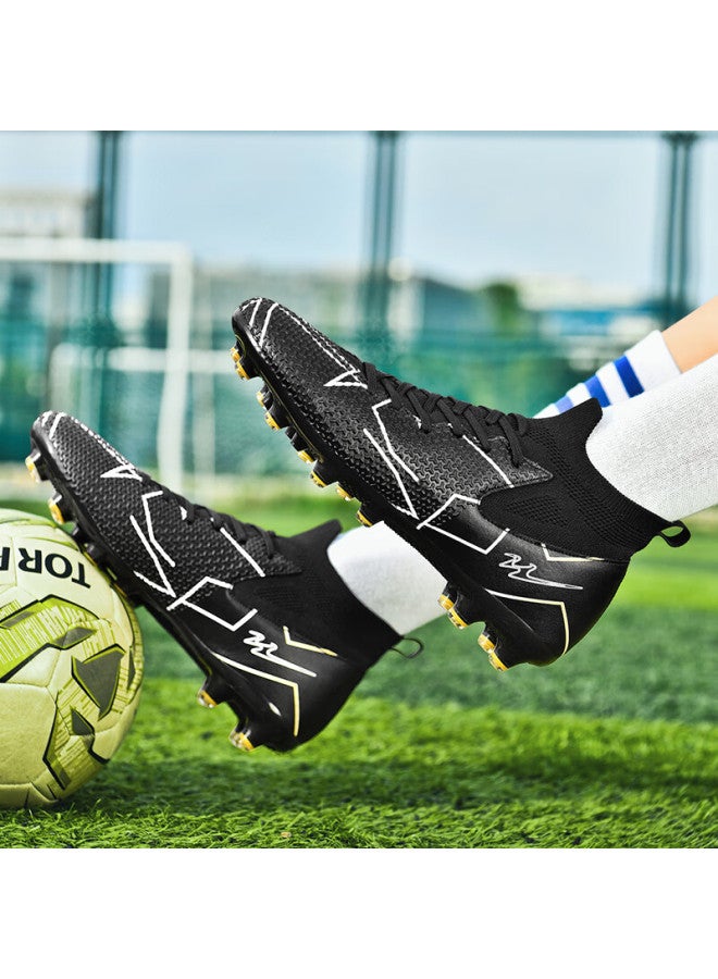 Double Star Eight Special High Top Football Shoes Breathable Artificial Turf Long Studs Fg Adult Training Shoes Men Wear-resistant Youth Compeion Shoes - Image 2