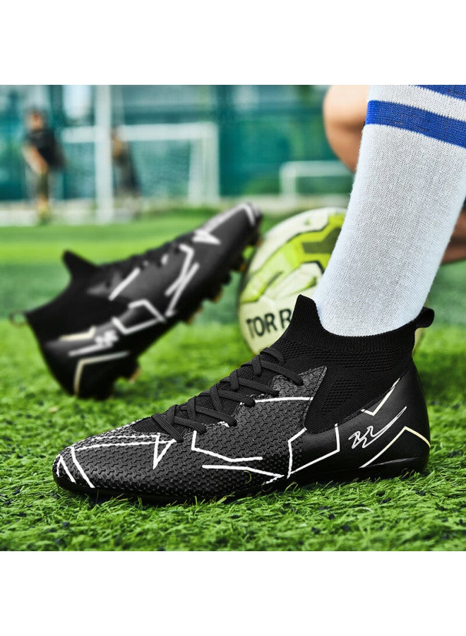 Double Star Eight Special High Top Football Shoes Breathable Artificial Turf Long Studs Fg Adult Training Shoes Men Wear-resistant Youth Compeion Shoes - Image 4