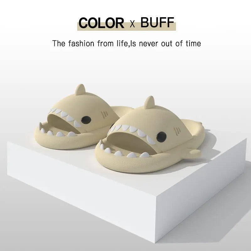 Y&D Summer Shark Insulated Home for Slippers for Men and Women Cute Couple's Design with EVA Outsole Popular Outer-Wear for Use - Image 1