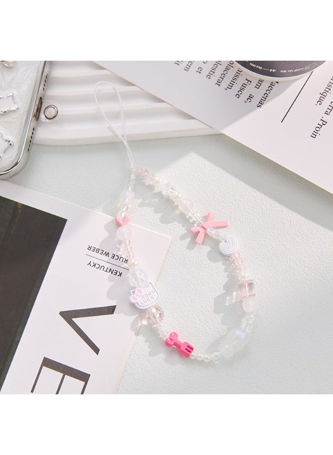 NIBEMINENT Phone Charm/ Chain Strap for Women Girls, Dopamine Cell Phone Case Lanyard Wrist Strap