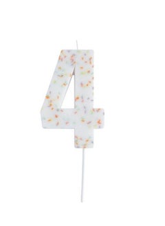 Hootyballoo Jumbo Number '4' Sprinkle Candle 