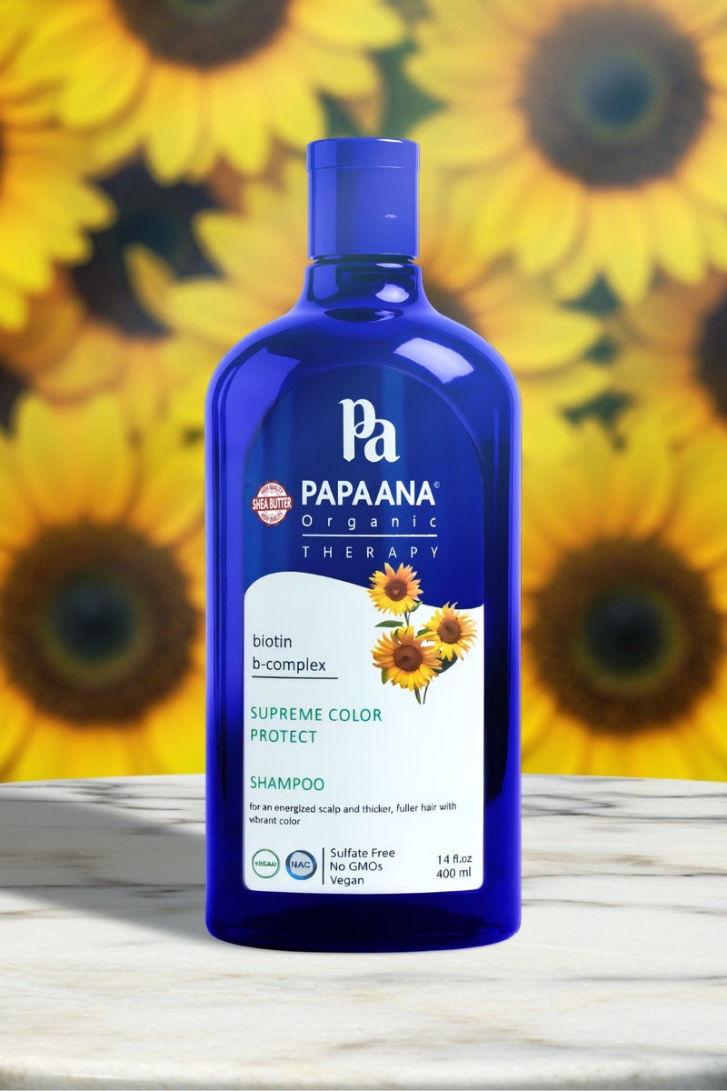 Papaana Organic Supreme Color Protect Conditioner with Shea Butter – 400ml, Protects & Nourishes Color-Treated Hair with Shea Butter & Supreme Color Protect Shampoo with Shea Butter – 400ml, Protects & Nourishes Color-Treated Hair with Shea ButterBundle - Image 3