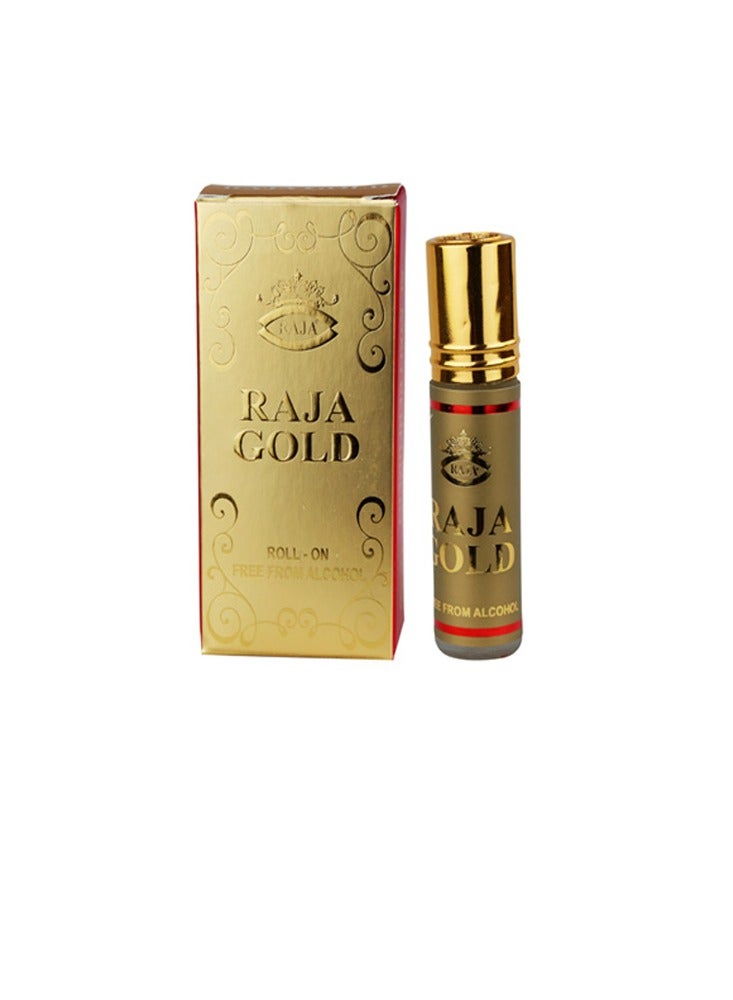 Raja Pack of 6 Gold Concentrated Perfume Oil 8ml - Image 2