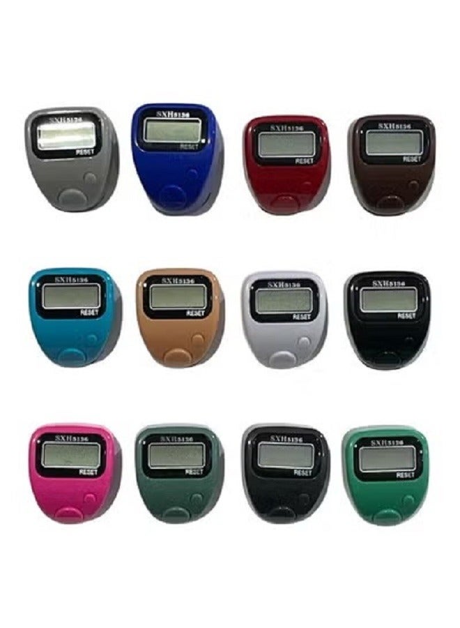 12-Piece Portable Digital Meter Set with LED Light, Multi-Color