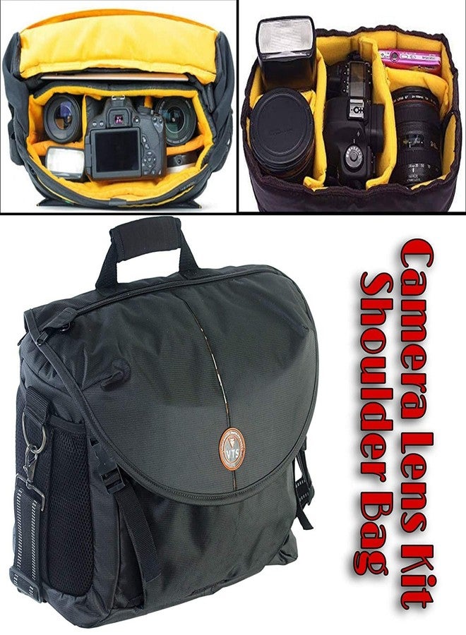 VEEPRO MVPRO DSLR Camera Backpack Bag Waterproof for Lens Accessories Tripod Monopod Heavy Duty and Video Camera (Black)… (SHOULDER BAG)… - Image 3