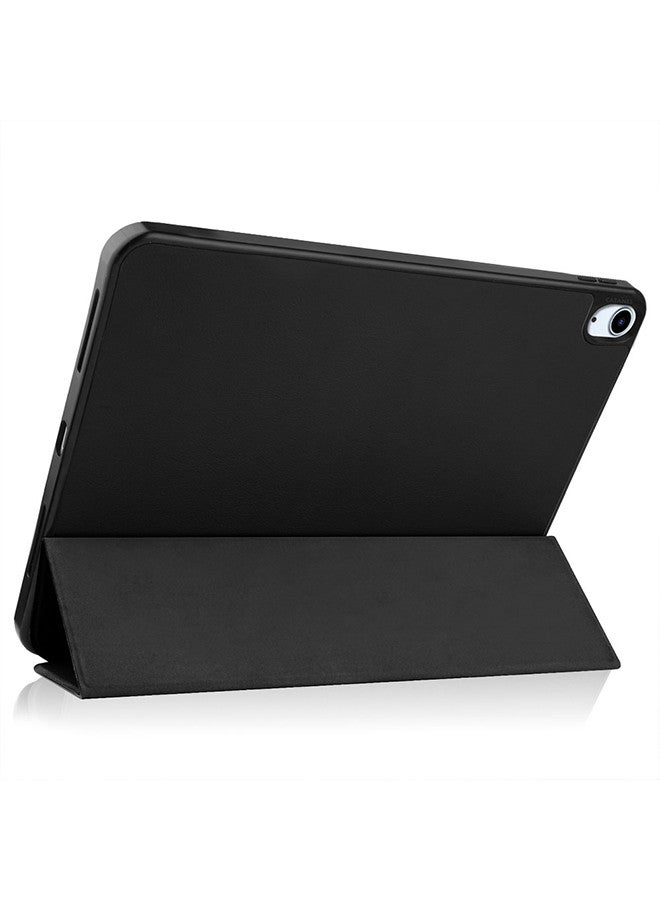 CATANES [for iPad Air 13 inch 2024] Flip Case With Pen Slot Shockproof Cover Shock Absorbing Foldable Protective Cover Black - Image 2