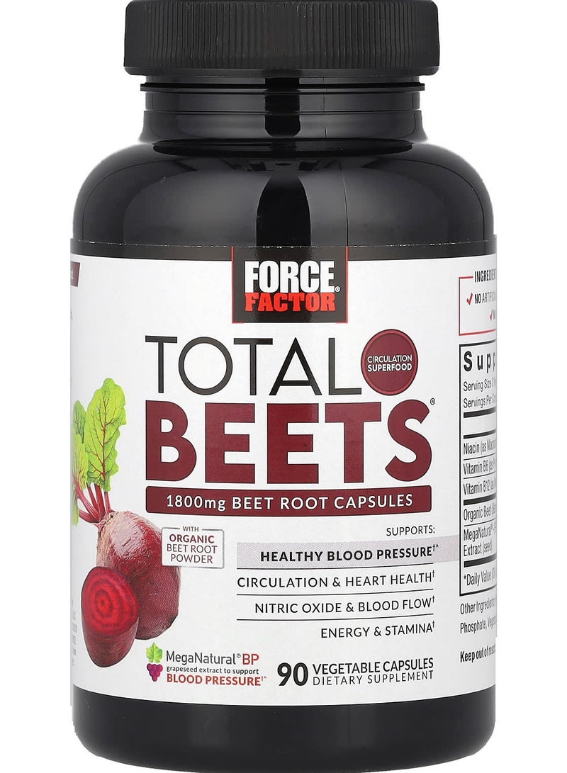 Total Beets® 1800 mg 90 Vegetable Capsules (600 mg per Capsule)