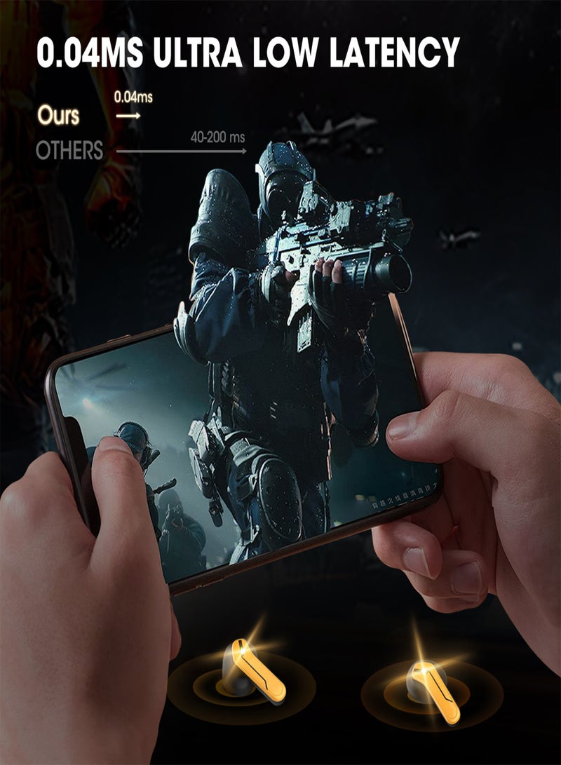HOTWAV BT Gaming Earbuds 0.04ms Low Latency Mobile Game Gaming Wireless Headset Waterproof Touchable Headphones Single and Dual Ear Switch with Microphone - Image 2