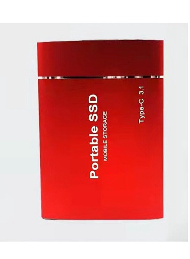 Type-C Mobile Solid State Drive Portable USB3.1 Interface SSD Shockproof Aluminum Alloy Solid State Drive for PC Laptop Mac Data Storage and Transfer and Android Phone, Computers and Tablets(1TB,Red) - Image 2