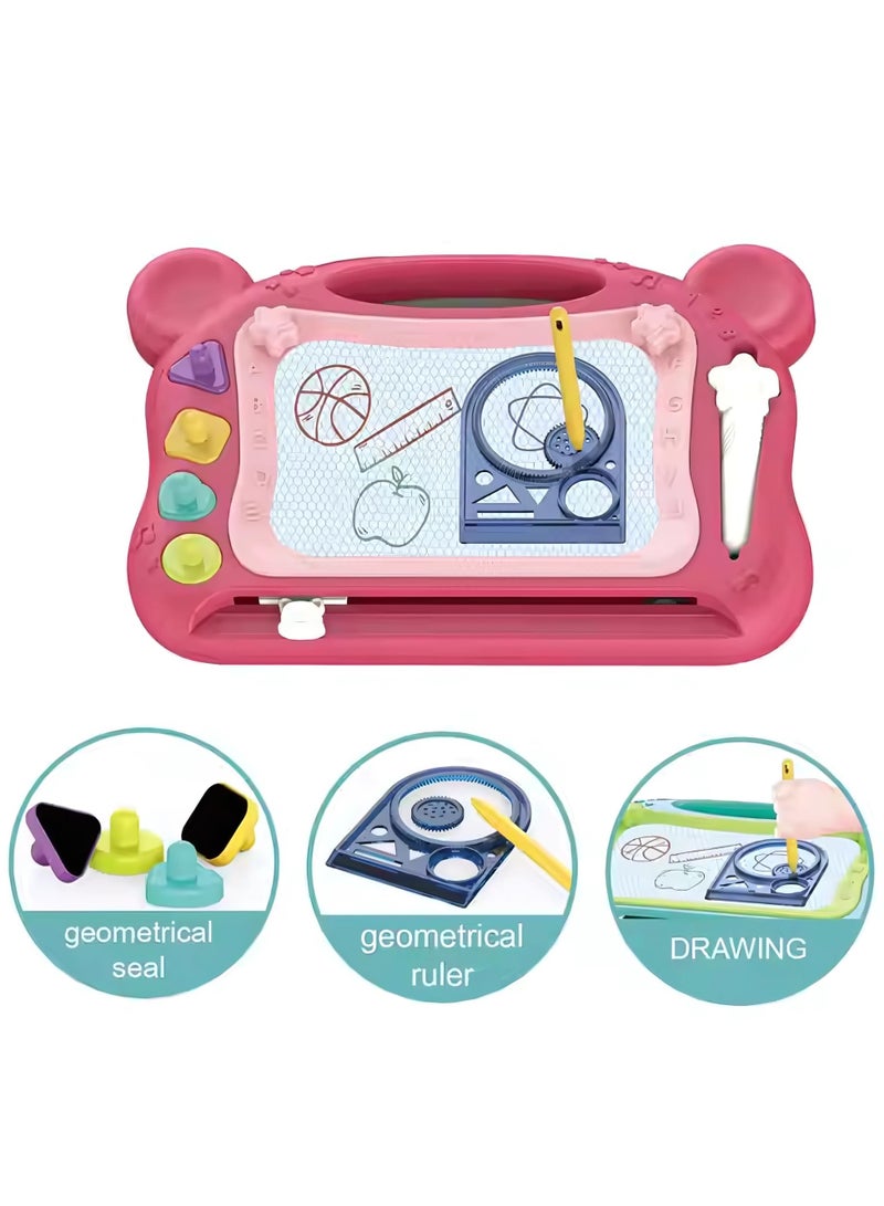 Twisoo Twisoo Magnetic Doodle Drawing Board for Kids – Portable Erasable Writing Pad with Colorful Screen, Educational Sketch Board Toy for Toddlers & Children, Travel-Friendly Gift (Red)  - Image 4