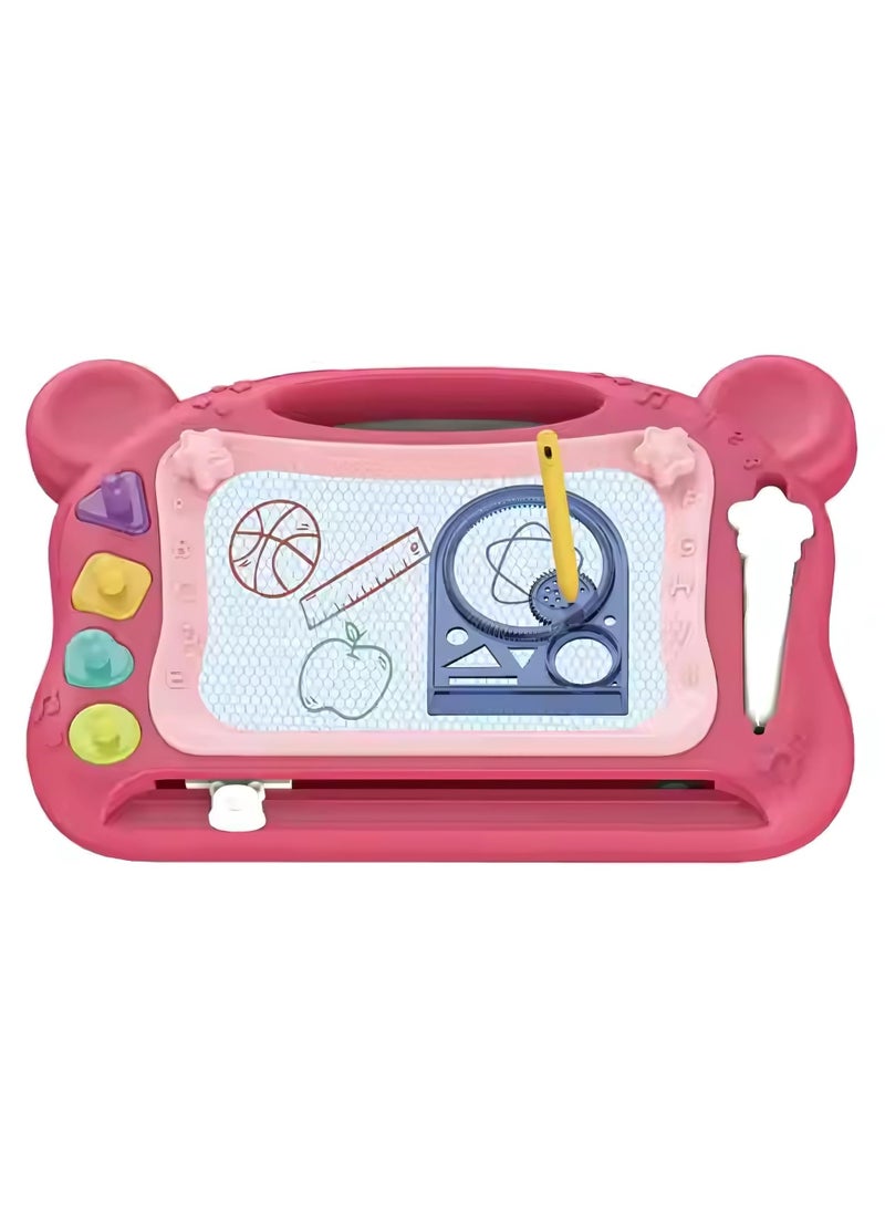 Twisoo Twisoo Magnetic Doodle Drawing Board for Kids – Portable Erasable Writing Pad with Colorful Screen, Educational Sketch Board Toy for Toddlers & Children, Travel-Friendly Gift (Red)  - Image 1