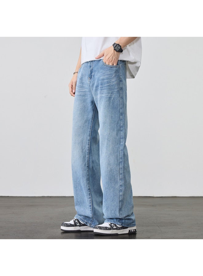 EPTISON جينز صيفي أمريكي رجالي - تصميم فضفاض عصري للشارع العالي، بنطلونات مستقيمة متعددة الاستخدامات للشباب - Image 4