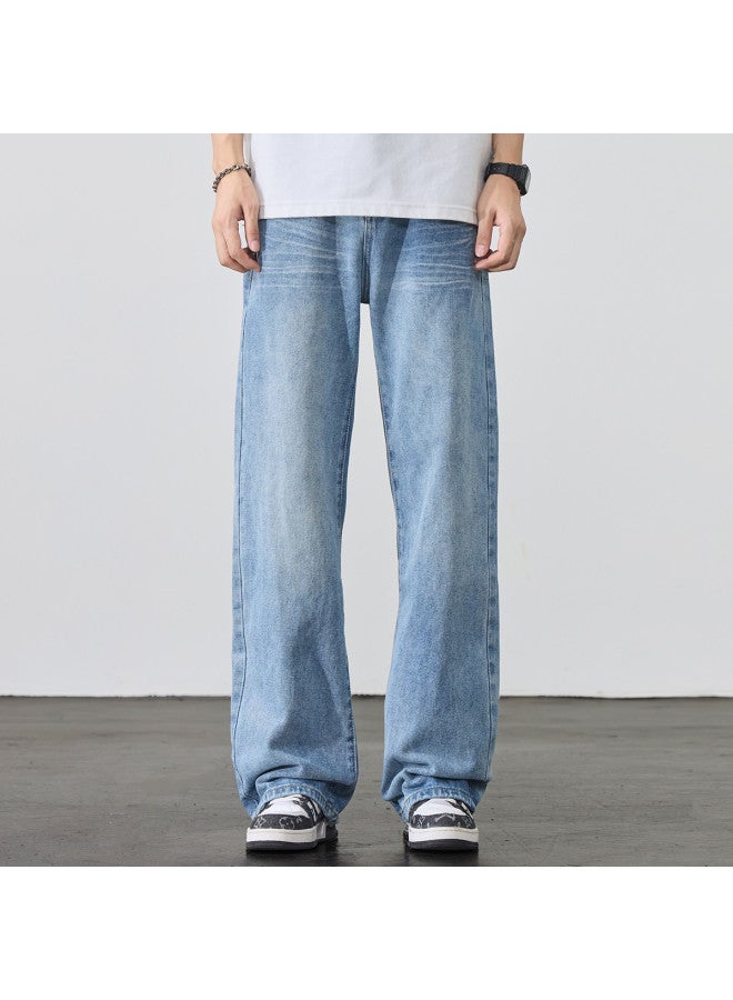 EPTISON جينز صيفي أمريكي رجالي - تصميم فضفاض عصري للشارع العالي، بنطلونات مستقيمة متعددة الاستخدامات للشباب - Image 3