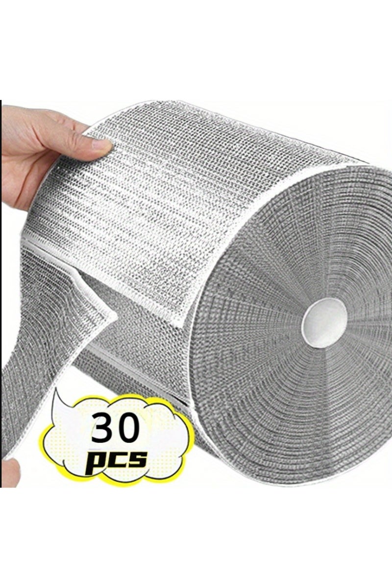 إيروريكس 30 قطعة من خرق المطبخ المصنوعة من أسلاك الفولاذ المعدنية بالجملة، مناسبة لغسل الأواني والمقالي والأطباق، ذات وجهين - Image 1