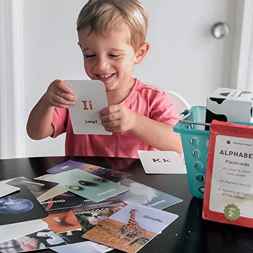 Think Tank Scholar AwardWinning Alphabet Flash Cards for Kids Ages 24 Learn ABCs Phonics Speech Upper Lowercase Letters Photo Images Preschool PreK Kindergarten - Image 5
