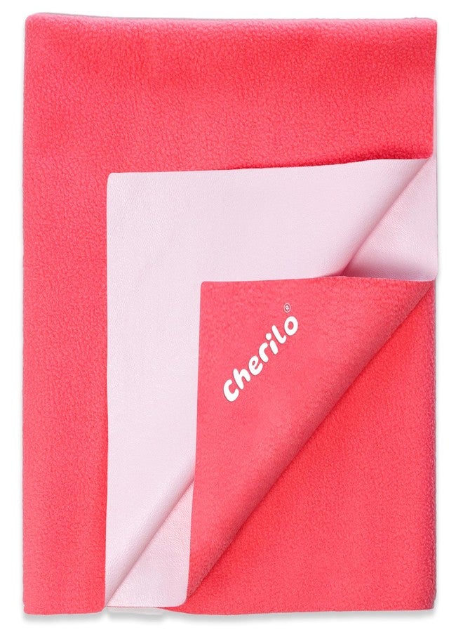 Cherilo Quick Dry Waterproof Protector Baby Dry Sheets, Small (50cm X 70cm)| Salmon Rose, Pack of 1 - Image 1