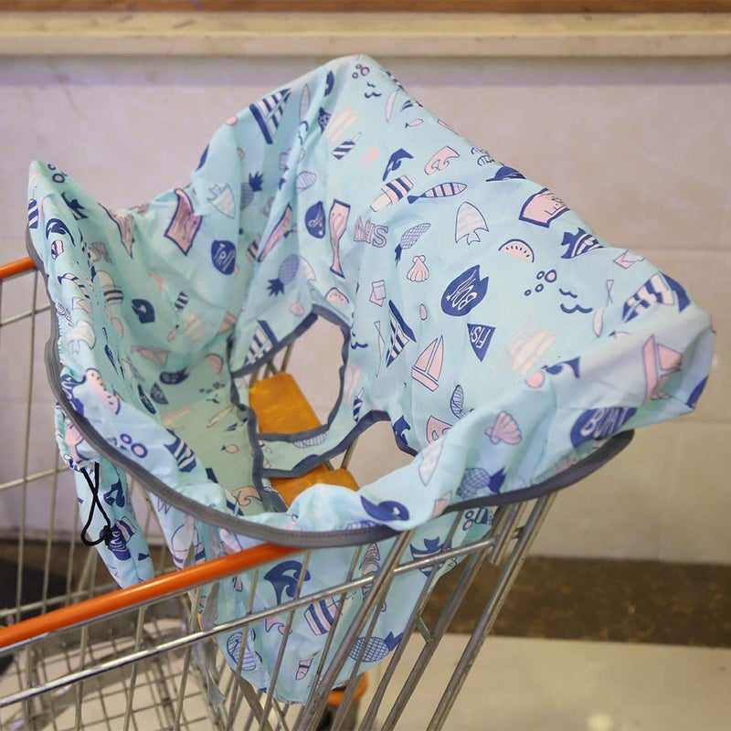 Zerodis Baby Seat Cover, Shopping Cart Cover for Baby Foldable Baby Grocery Cart Cover Soft Shopping Cart Cover Easy to Install High Chair Cover Mom 25.5x13.7x15.7inch - Image 2